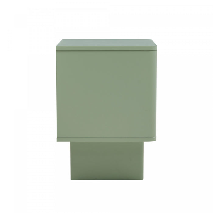 Ella Modern 20\" Nightstand in Sage Green (1-Drawer) - Set of 2