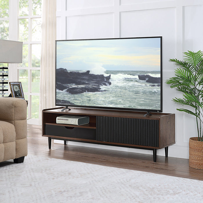 Duane Mid-Century Modern 4-Piece Living Room Set in Black