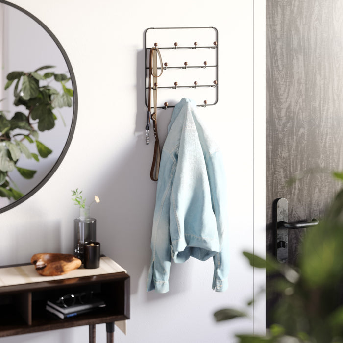 Umbra Estique Multi-Organizer Hooks - Black and Walnut