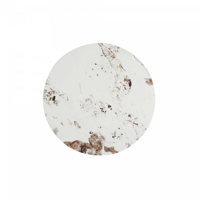 Alondra Modern Glam Sintered Stone Top Coffee Table in Black