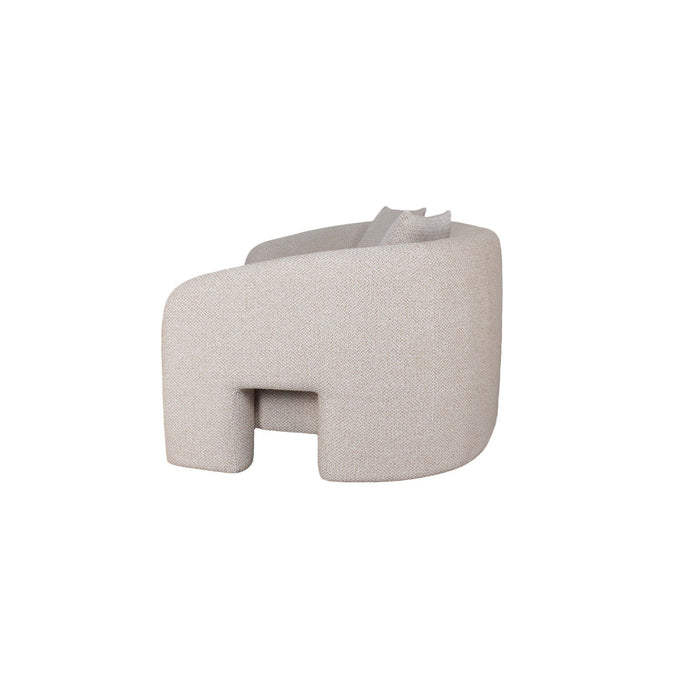 Sylvia Modern Glam 104\" Tweed Loveseat in Gold Dust