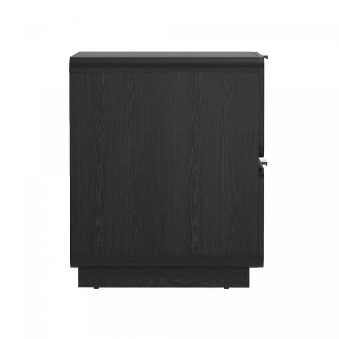 Chrystie Contemporary Modern 26\" Nightstand in Black (2-Drawer) - Set of 2