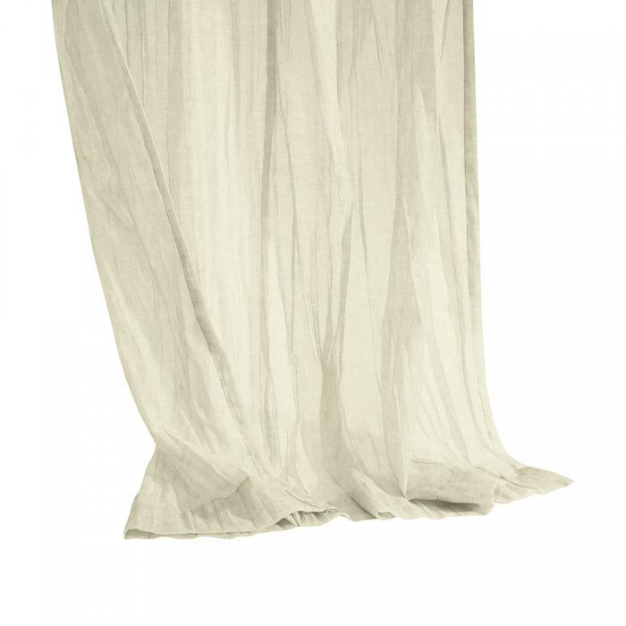 Habitat Paloma Grey Sheer Dual Header Curtain Panel - 52 x 63