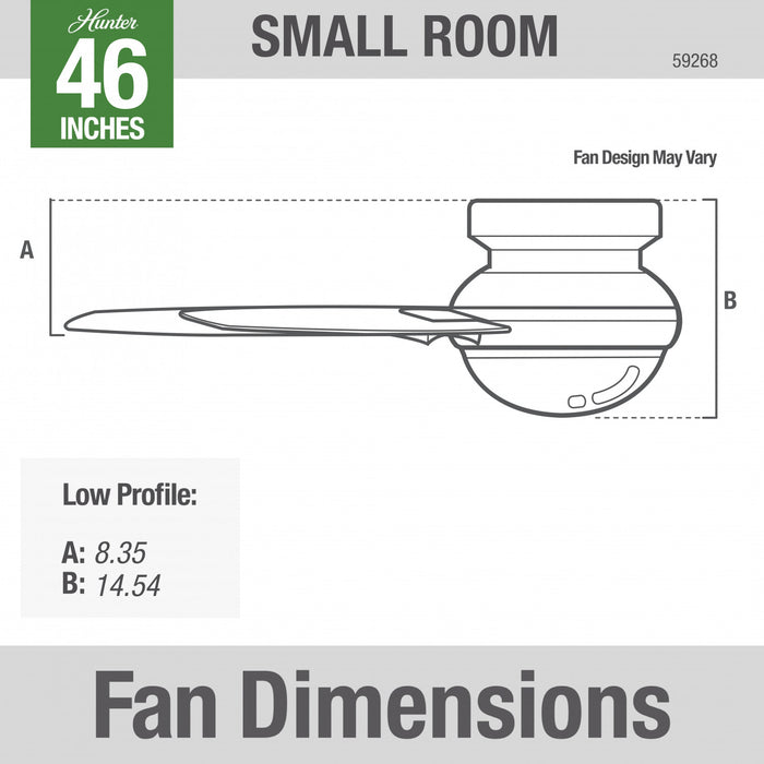 Anslee Low Profile Ceiling Fan with Light Fixture - Bronze