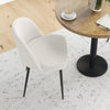 HOMCOM Dining Chairs Set of 2, Mid-Back Velvet-touch Upholstery Side Chair