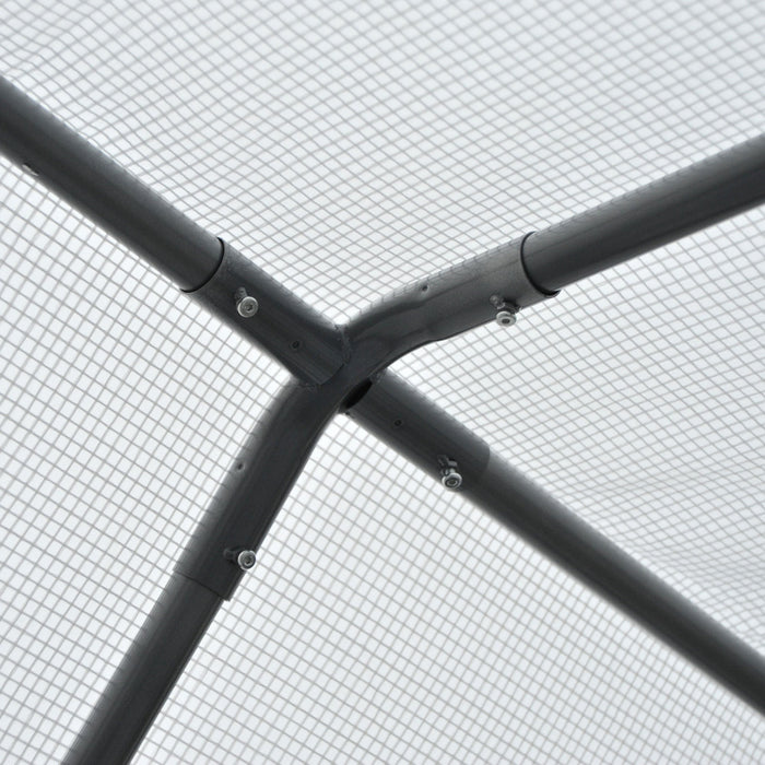 Outsunny 8' X 6' X 7.5' Heavy-duty Walk-in Greenhouse Outdoor Vegetable Plants Growing Warm House Seed Plant Growth Tent Polytunnel Shelter White