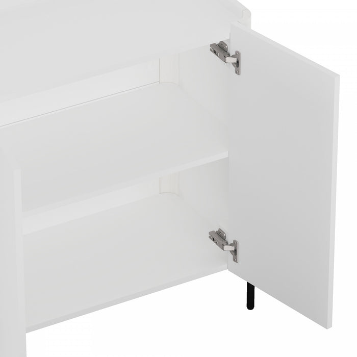 Abbey Modern 2-Piece Buffet and Accent Cabinet in White