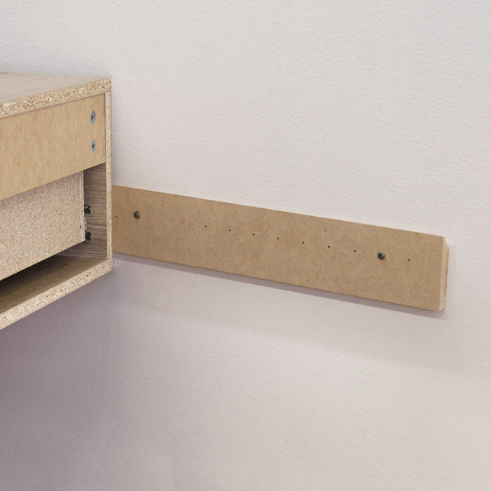 Primo Floating Nightstand With 1 Drawer - Rustic Oak 