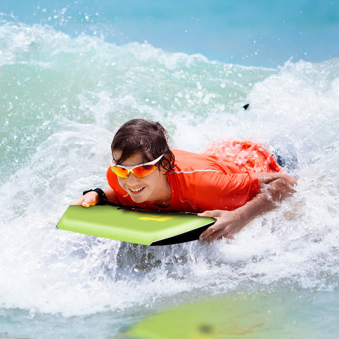Goplus 42\" Super Bodyboard Surfing W/ Leash Ixpe Deck Eps Core Boarding