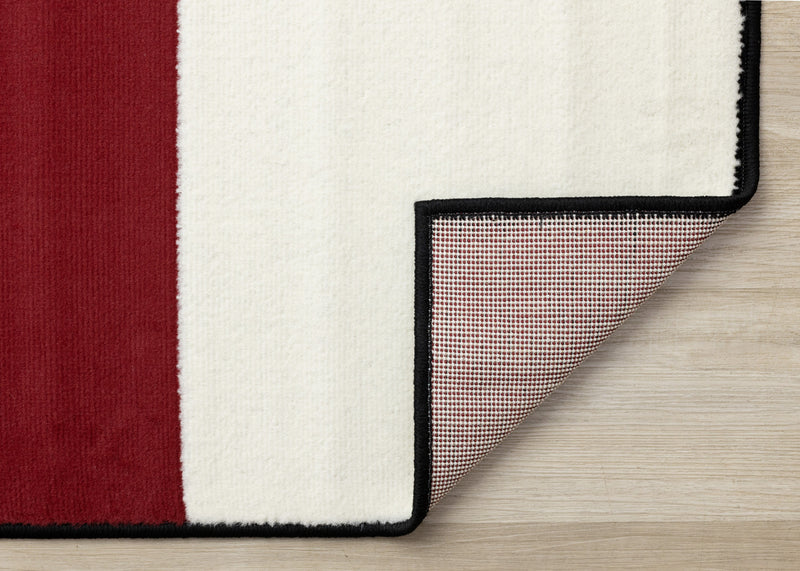 Forte Red Black White Geometric Area Rug - 7'9\" x 10'6\"