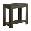 24” Classic Narrow Accent Table With Hidden Storage & Lower Shelf - Dark Grey 
