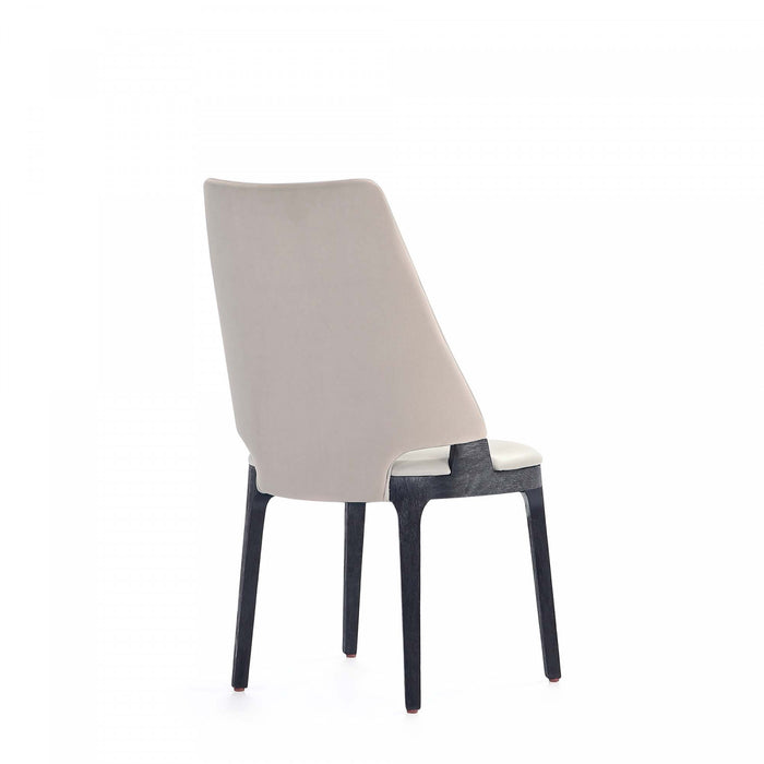 Kara Modern Wood Upholstered Dining Chair in Light Gray - Set of 4