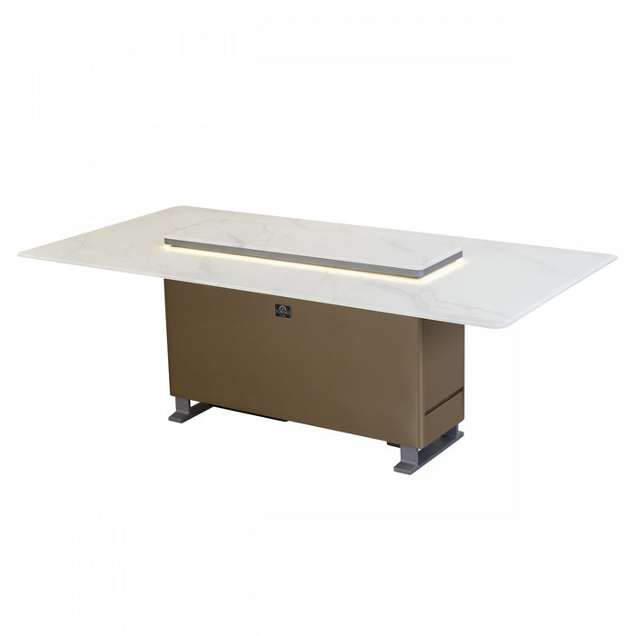 Forno Cinetico Smart Dining Table in White, 5.3 cu.ft fridge and freezer-FDTFR7044-86WHT Refrigerator