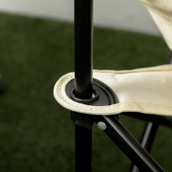 Outsunny Lightweight Camping Chair for Adults with Carry Bag Side Pocket