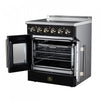Galiano 30 Inch French Door Electric Range, 4 radiant burners, 4.32 cu.ft., Black - FFSEL6917-30BLK | Cuisiniere electrique Galiano de 30 po avec portes francaises, 4 foyers, 4,32 pi³, noir – FFSEL6917-30BLK