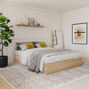 3-Drawer Storage Bed Frame, King|Maple King Bed | Lit King tiroirs, Erable Naturel