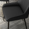 HOMCOM Dining Chairs Set of 4, PU Leather Kitchen Chairs with Steel Legs