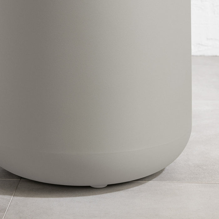 Dalya Round Patio Chairside Table - Greige