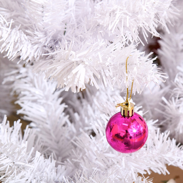Homcom 5ft Artificial Christmas Tree With Ornament And 680 Branch Tips