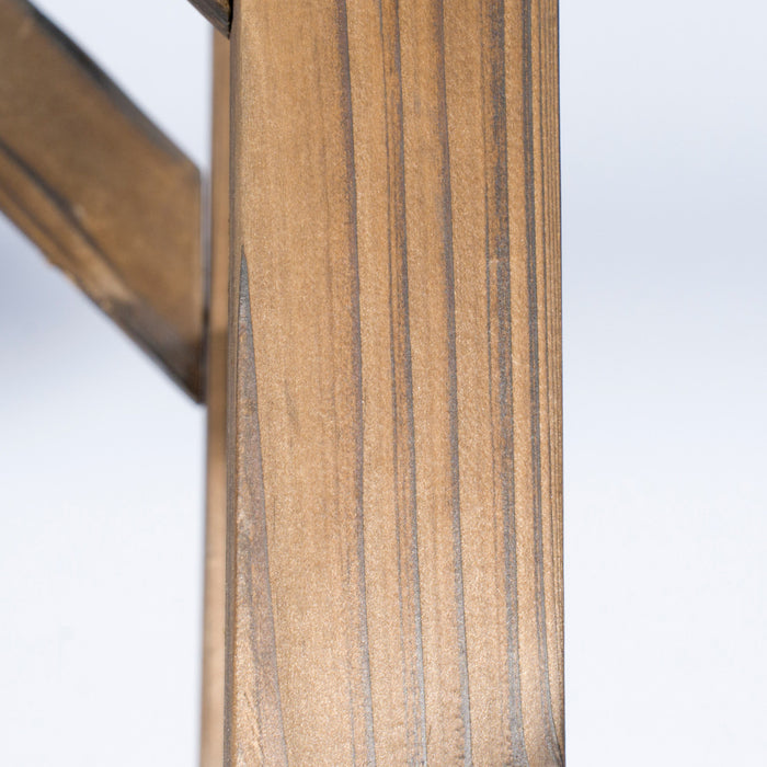 Outsunny 85\" Wooden Garden Arbour For Wedding And Ceremony, Outdoor Garden Arch Trellis For Climbing Vines, Carbonized