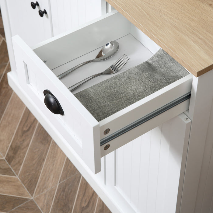 HOMCOM 71\" Buffet with Hutch, Kitchen Pantry Storage Cabinet with Drawer