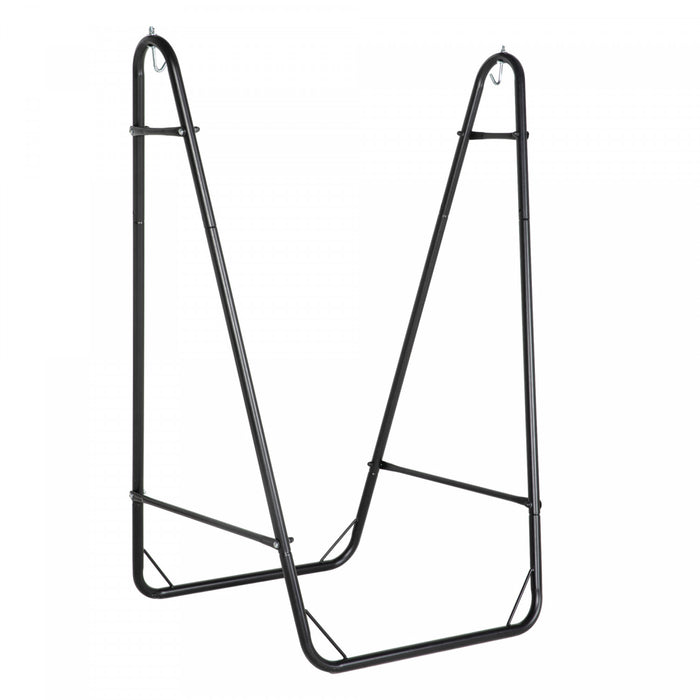 Outsunny Hammock Chair With Stand, Hammock Swing W/ Side Pocket, White