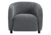 Monarch Specialties - Accent Chair, 29"H, Upholstered, Living Room, Bedroom, Dark Grey Fabric, Black Legs | Monarch Specialties - Chaise D'Appoint, 29"H, Rembourre, Salon, Chambre A Coucher, Gris Fonce, Patte Noir