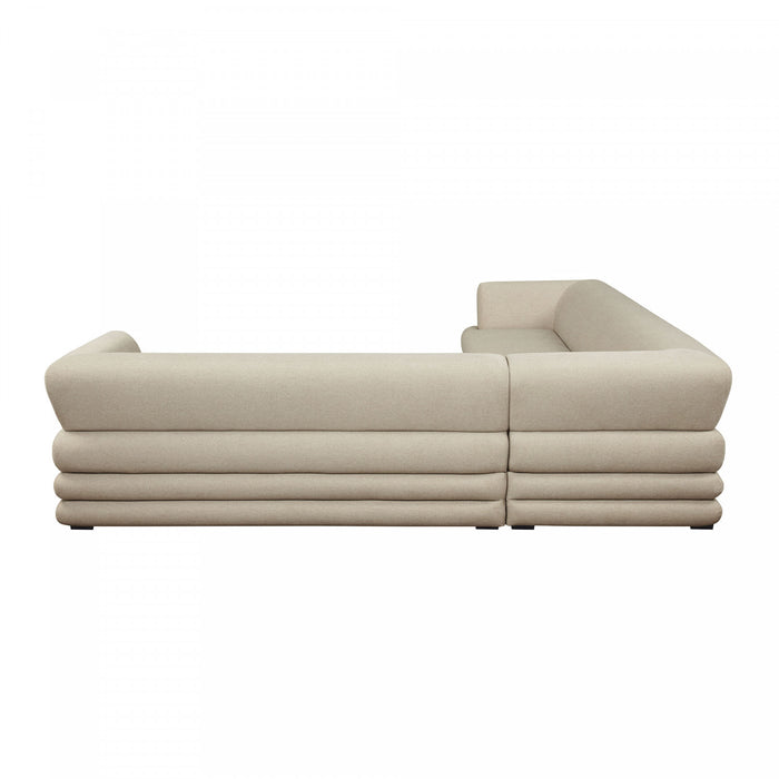 Royal Contemporary Modern 2-Piece Sectional in Natural