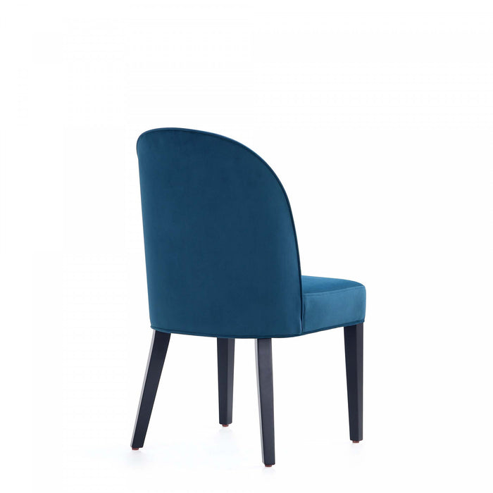 Hillman Modern Wood Upholstered Dining Chair in Blue - Set of 4