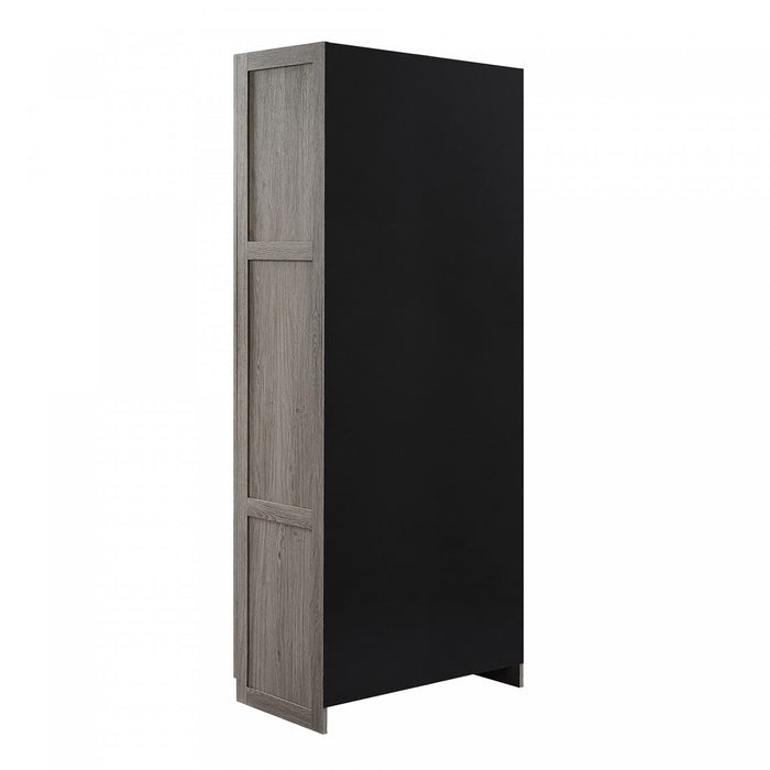Hopkins Modern 30\" Storage Cabinet in Gray (4-Shelf) - Set of 2 Armoire