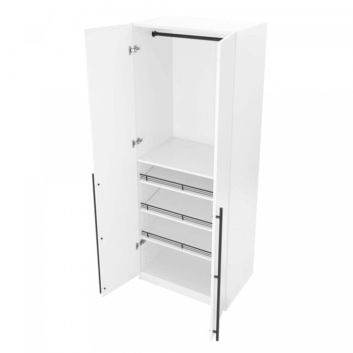 Lee Modern 32\" Wardrobe Closet in White - Set of 2 Armoire