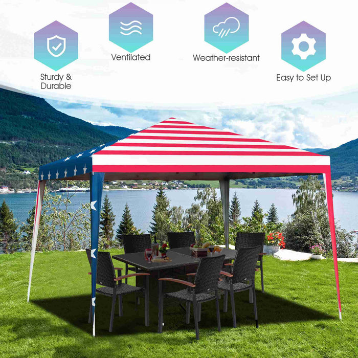 Costway 10'x10' Fodling Pop Up Tent Gazebo Canopy Mesh Sidewall