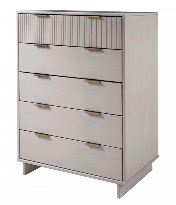 Granville Modern 38\" Chest in Light Gray (5-Drawer)