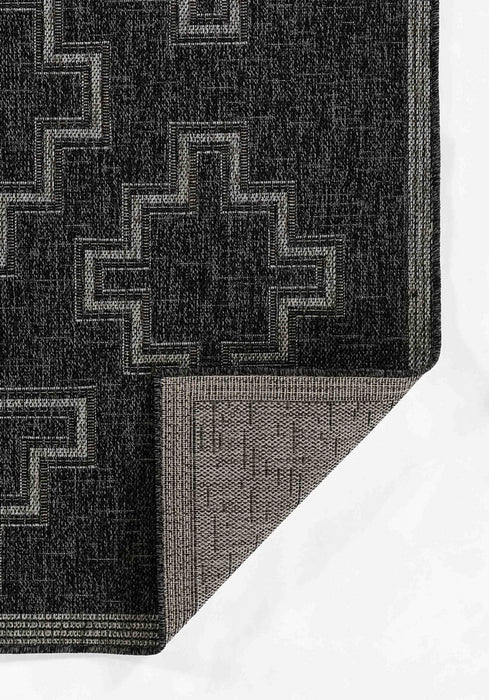 Esina Transitional 8'0\" x 10'0\" Area Rug in Black Indoor Area Rug