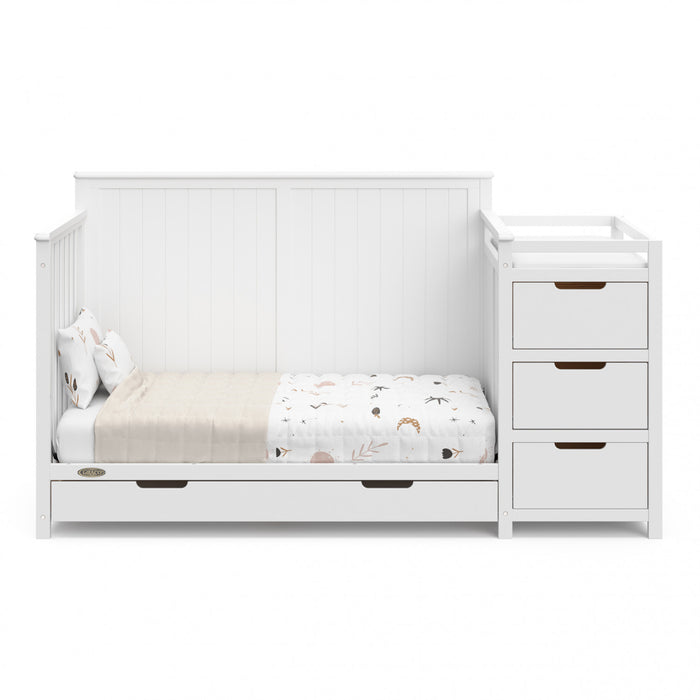 Graco Hadley 5-in-1 Convertible Crib and Changer with Drawer - White