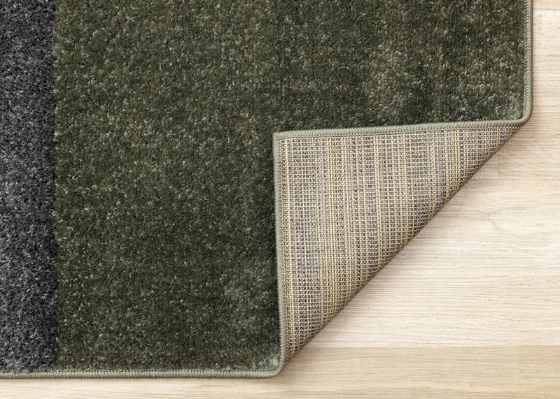 Marley Geometric Modern Green Grey White Area Rug - 5'3\" x 7'7\"