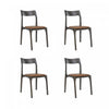 Moderno Modern Vegan Leather Wood Dining Chair in Saddle - Set of 2 | Chaise de salle a manger moderne en bois et cuir vegetalien Moderno, couleur Saddle - Lot de 2