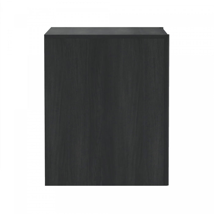 Linda Modern 24\" Nightstand in Charcoal Gray (2-Drawer) - Set of 2