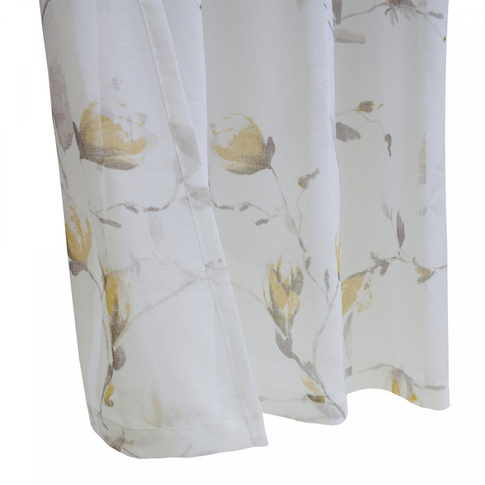 Habitat Symphony Yellow Sheer Grommet Curtain Panel - 52 x 84