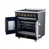 Forno Massimo 30 Inch French Door Electric range, 5 radiant burners, 4.32 cu.ft., Black - FFSEL6955-30BLK Electric Range | Cuisiniere electrique Massimo de 30 po a portes francaises, 5 foyers, 4,32 pi³, noir – FFSEL6955-30BLK