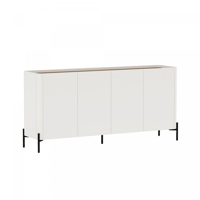 Abbey Modern 67\" Sideboard in Maple and Off White