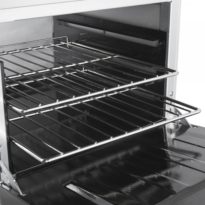 FORNO Commerciale 24 Inch Stainless Steel Gas Range, 4 Burners, 120,000 BTU Total - FCMGR0093-24