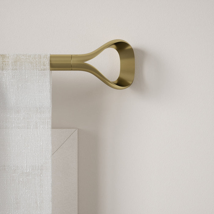 Umbra Loop Gold Expandable 1\" Curtain Rod - 42\"-120\" 