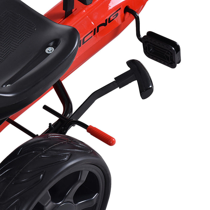 Costway Xmas Gift Go Kart Kids Ride On Car Pedal Powered Car 4 Wheel Racer Toy Stealth Outdoor
