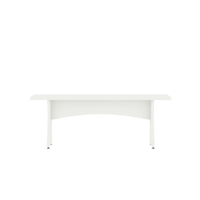 Coney Mid-Century Modern Dining Bench in White - Set of 2