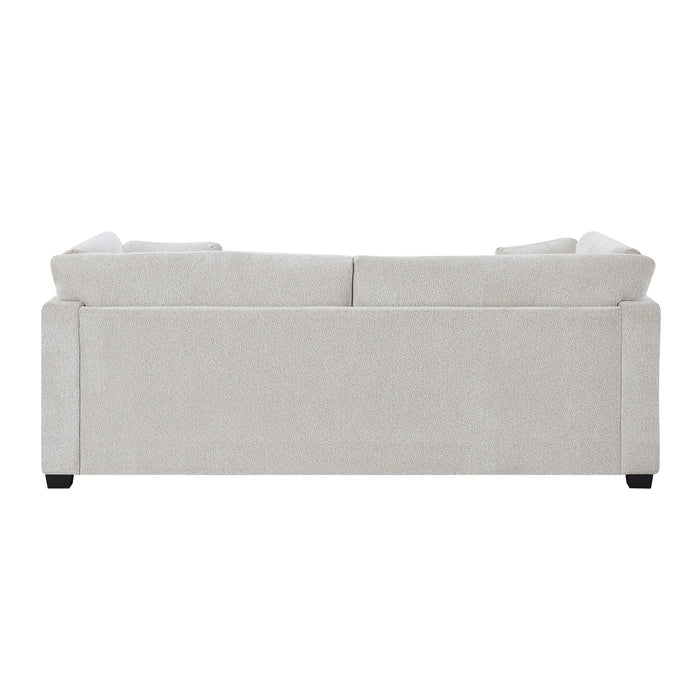Flare Modern 83.5 Inch Flared Arms Sofa with High-Density Cushions, Beige