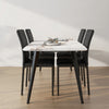 HOMCOM Dining Chairs Faux Leather Accent Chairs, Set of 4, Black