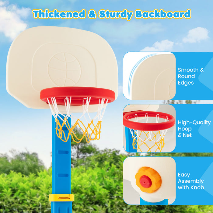Costway Kids Basketball Hoop Stand Adjustable Height Indoor Outdoor Sports Game Toy