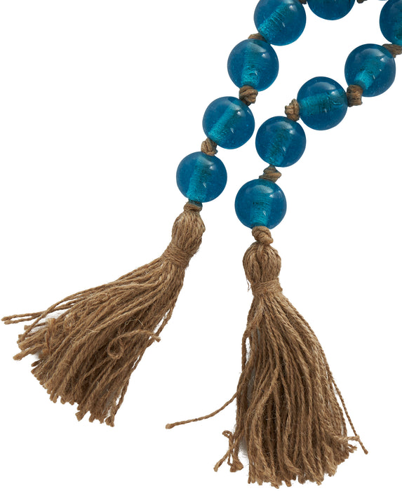 Glass 45\" L Beaded Garland - Dark Sky Blue