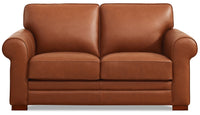 Hydeline Brookfield Leather Loveseat - Brown